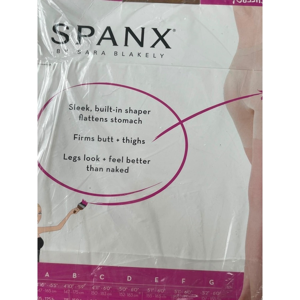 Spanx Super Sheers Control Top Pantyhose Beige Sand Size C